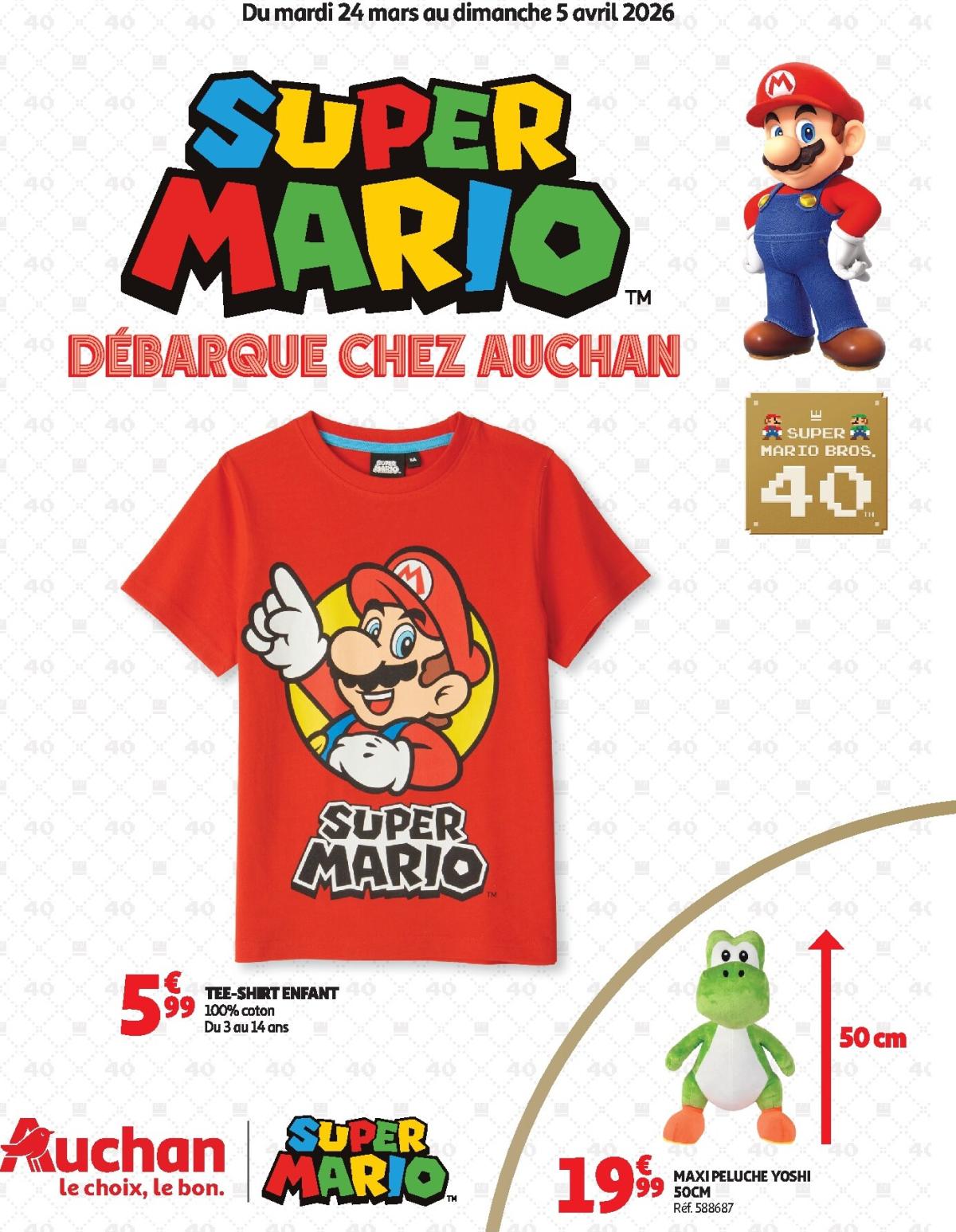 De Auchan - Super Mario Bros hypers - Hypermarché folder geldig vanaf 24/03/2026 t/m 05/04/2026