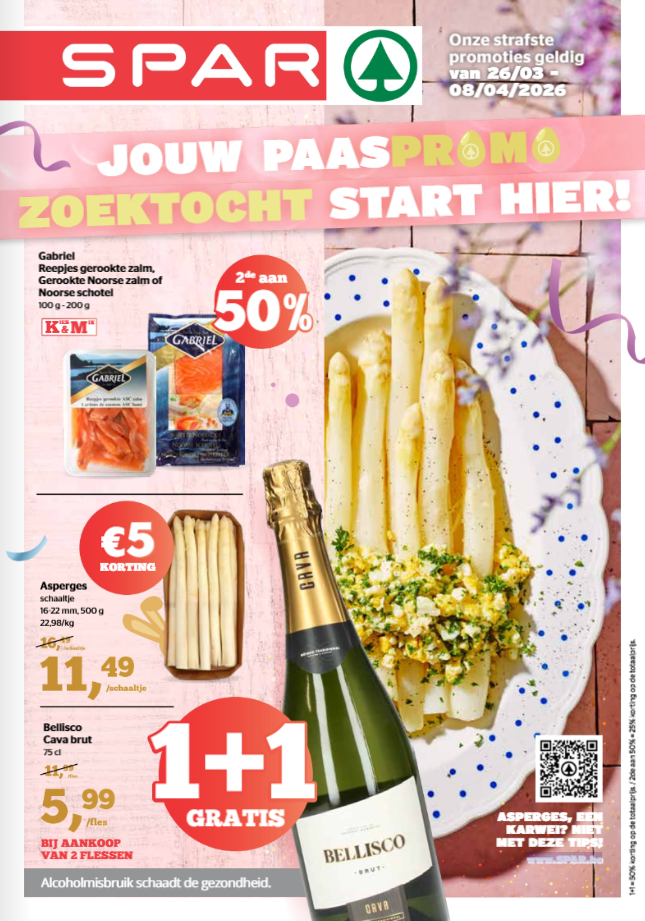 De Spar folder geldig vanaf 26/03/2026 t/m 08/04/2026