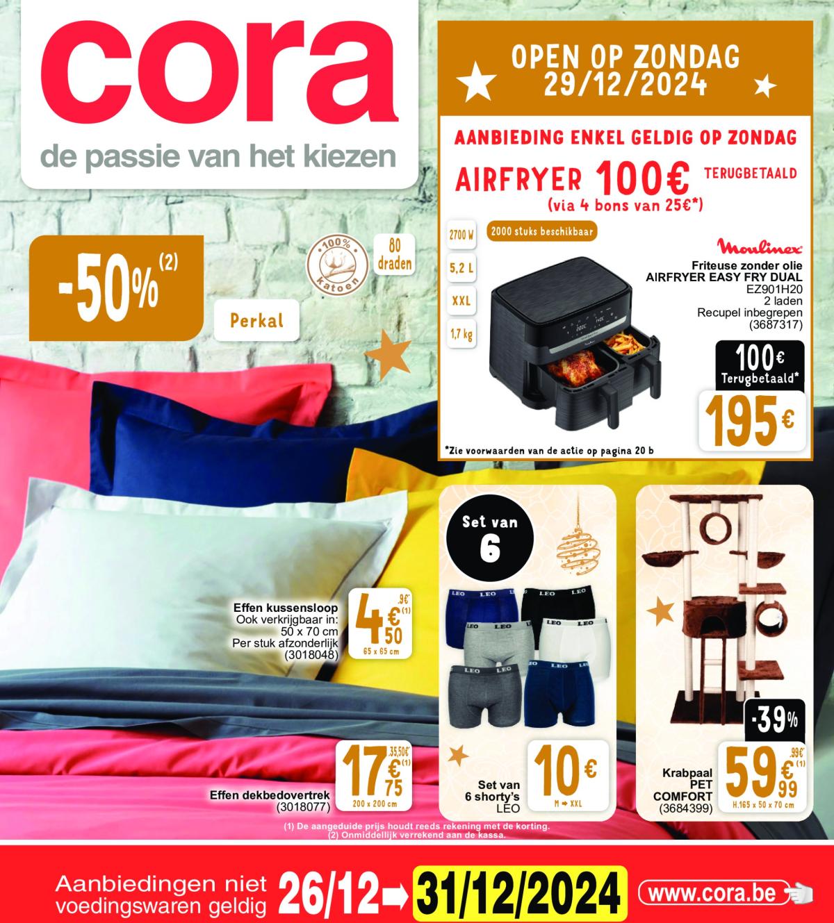 Cora - Witgoed aanbiedingen folder geldig vanaf 26/12 - 31/12