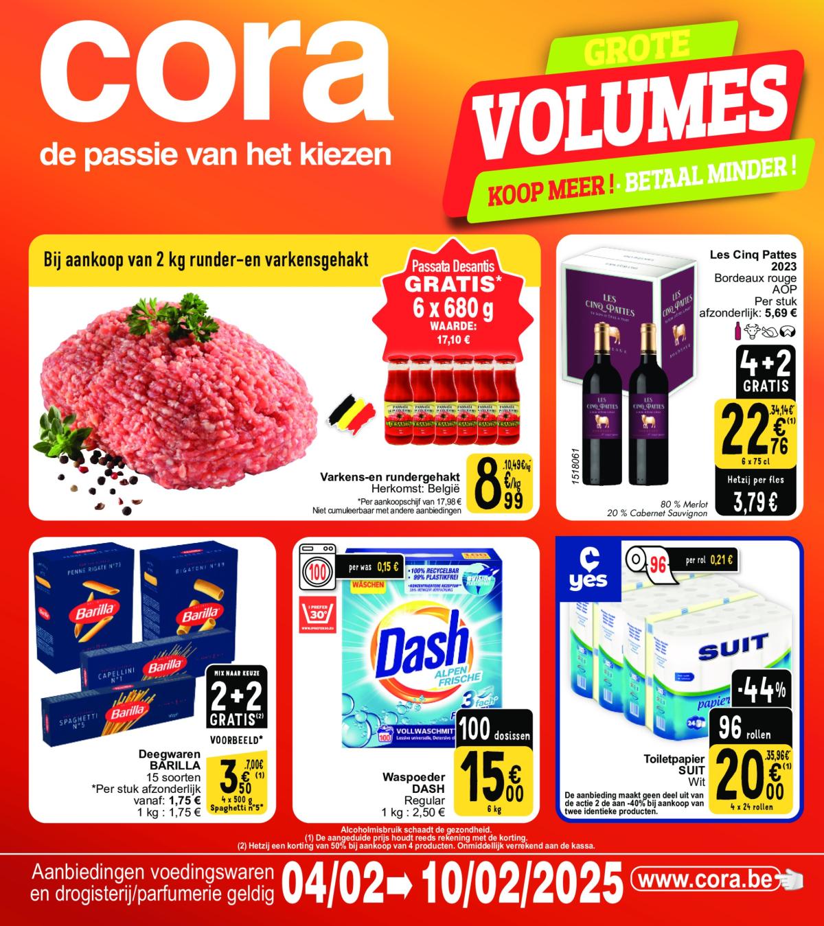 Cora - Grote volumes folder geldig vanaf 04/02 - 10/02