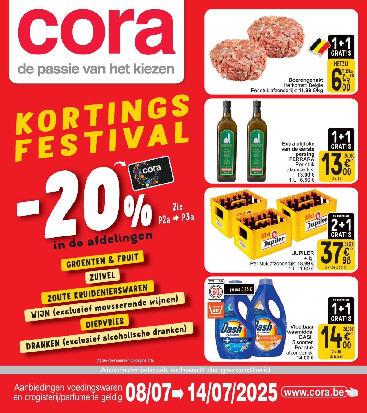 Cora - Kortingsfestival folder geldig vanaf 08/07 - 14/07