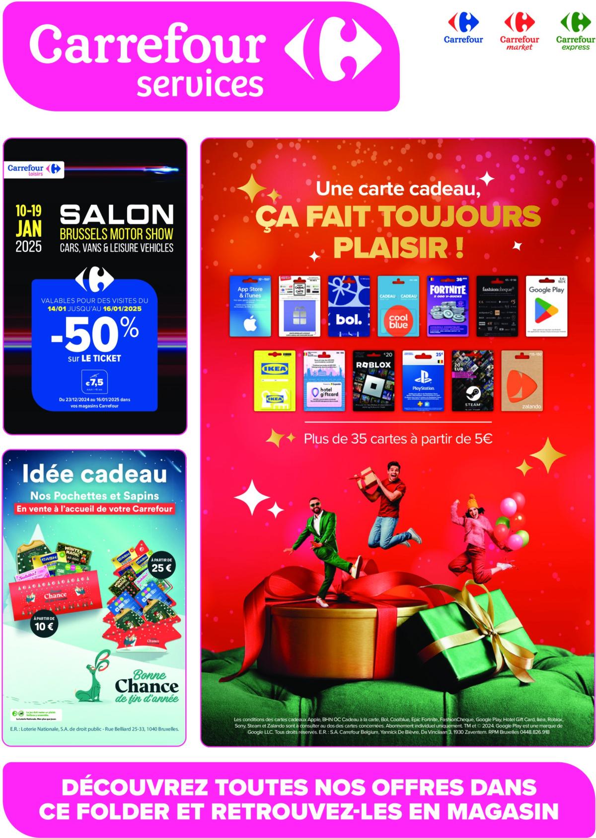 Carrefour services folder geldig vanaf 23/12 - 06/01