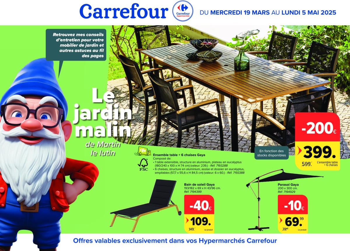 Carrefour - Garden Furniture folder geldig vanaf 19/03 - 05/05
