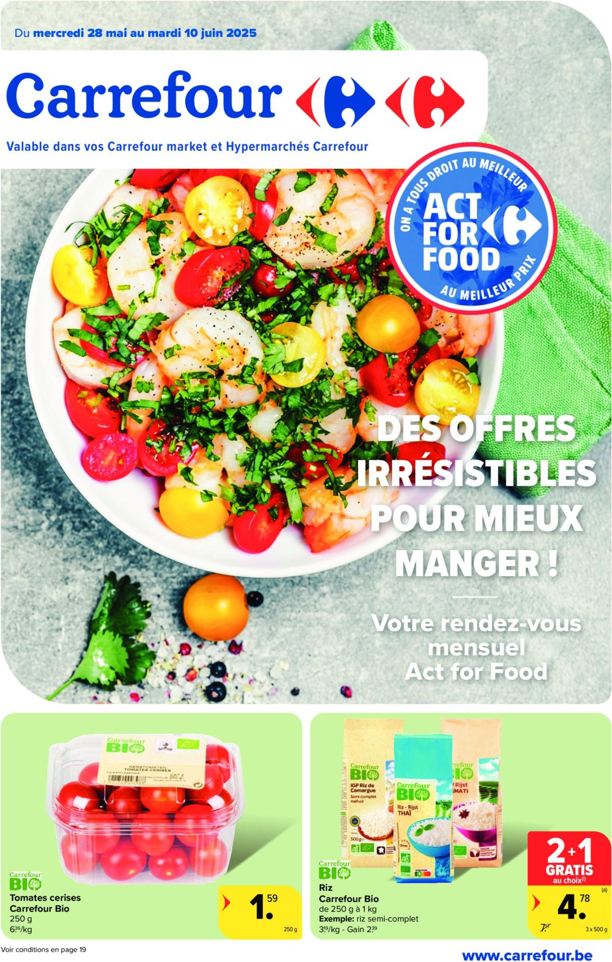 Carrefour - Act for food folder geldig vanaf 28/05 - 10/06