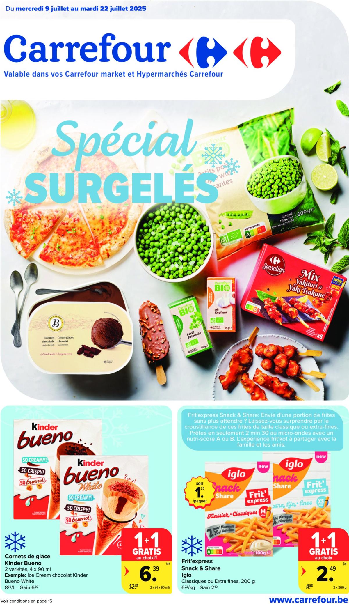 Carrefour - Spécial surgelés folder geldig vanaf 09/07 - 22/07