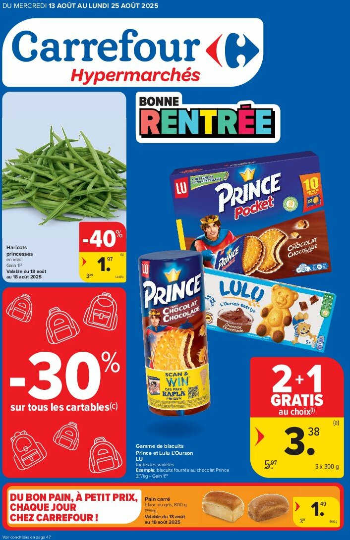 Carrefour folder geldig vanaf 13/08 - 25/08