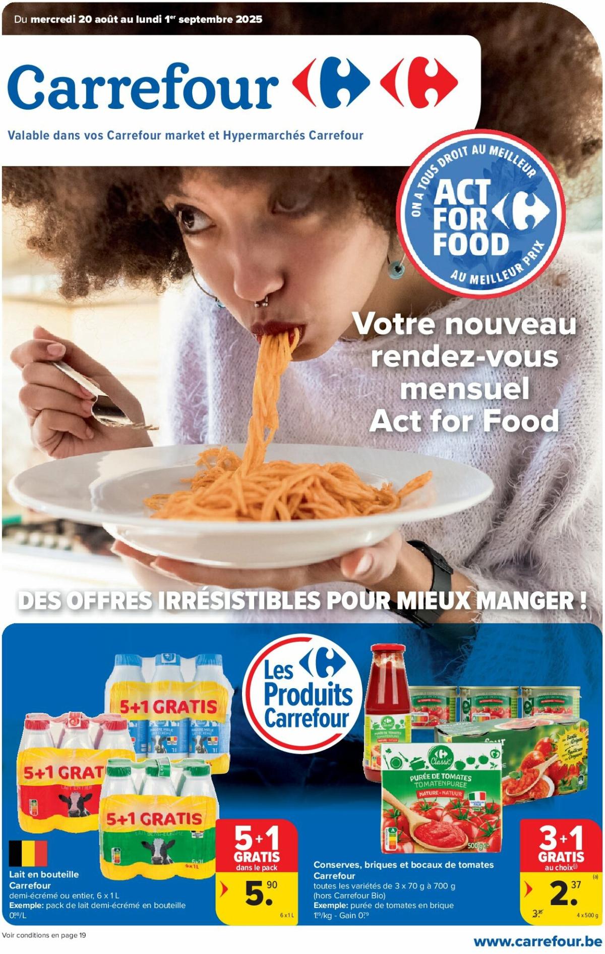Carrefour - Spécial Act For Food folder geldig vanaf 20/08 - 01/09