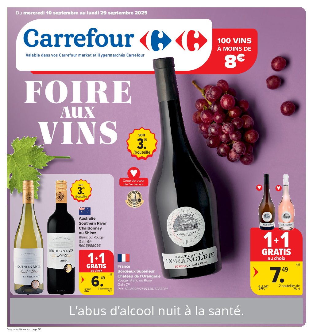 Carrefour - Foire aux vins folder geldig vanaf 10/09 - 29/09