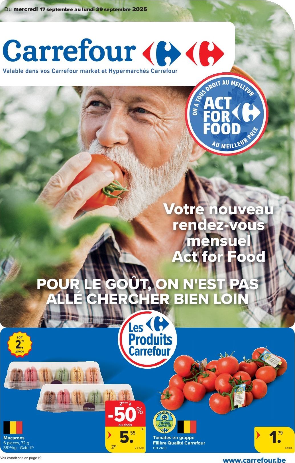 Carrefour - Spécial Act For Food folder geldig vanaf 17/09 - 29/09