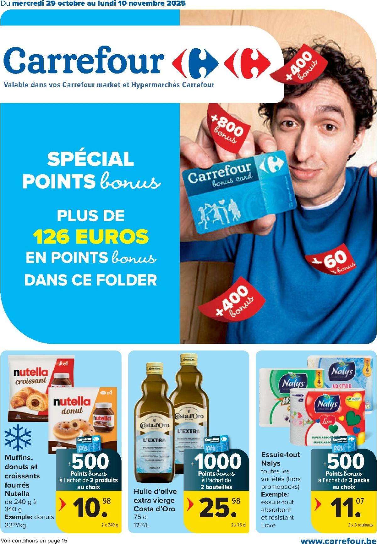 De Carrefour - Spécial Point Bonus Promotions de la semaine folder geldig vanaf 29/10 t/m 10/11