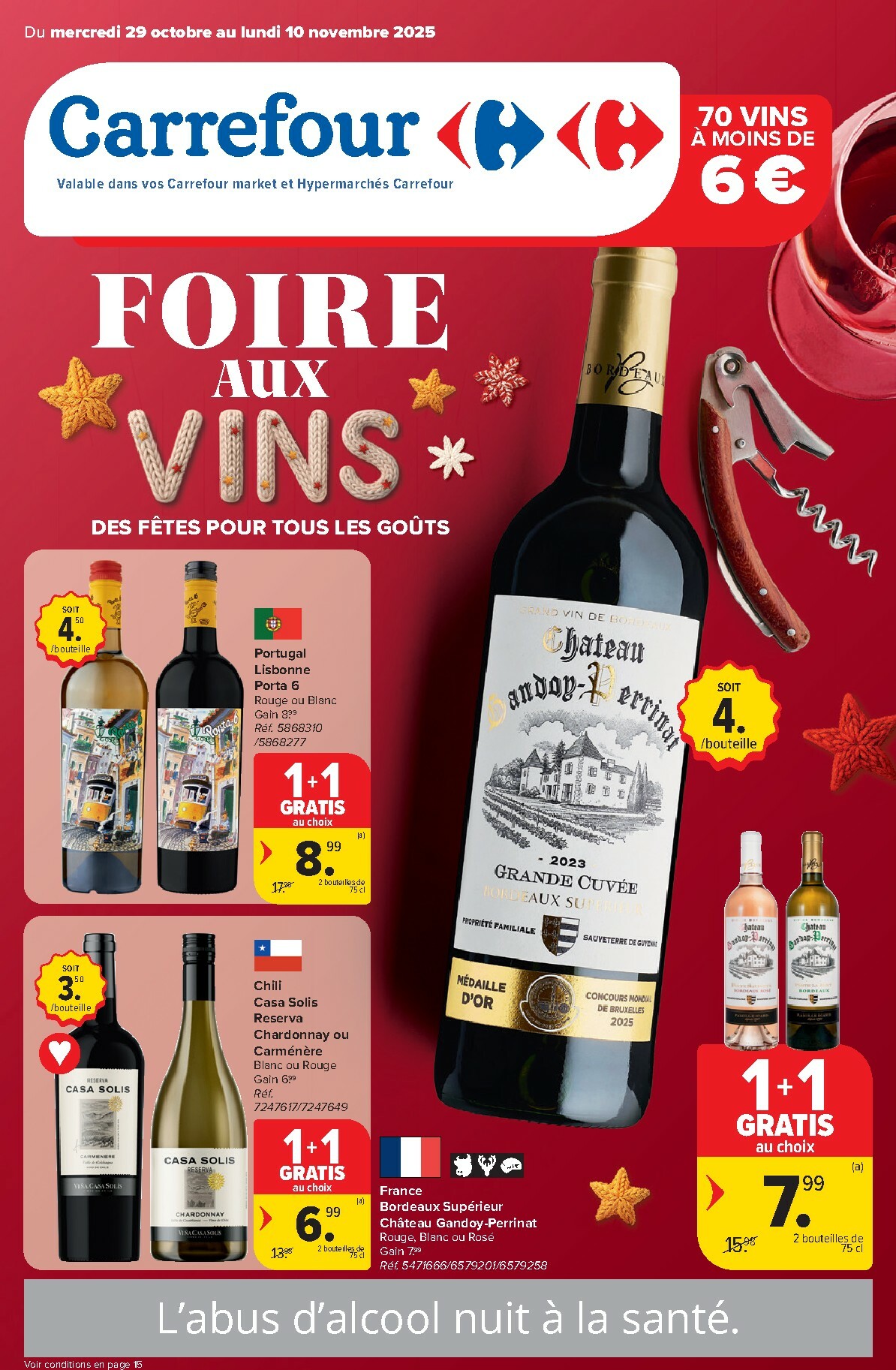 De Carrefour - Foire aux vins folder geldig vanaf 29/10 t/m 10/11