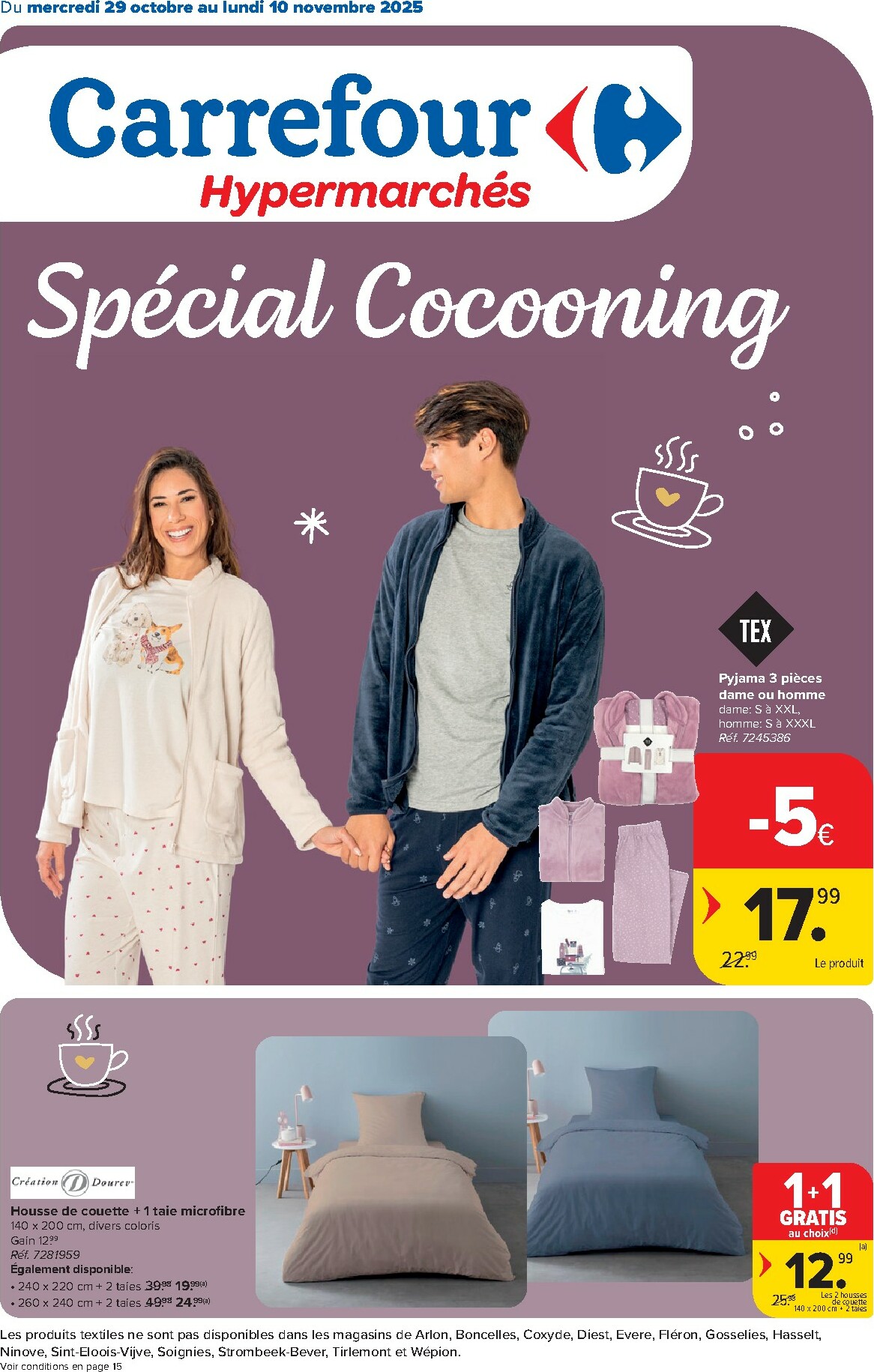 De Carrefour Hypermarchés - Spécial Cocooning folder geldig vanaf 29/10 t/m 10/11