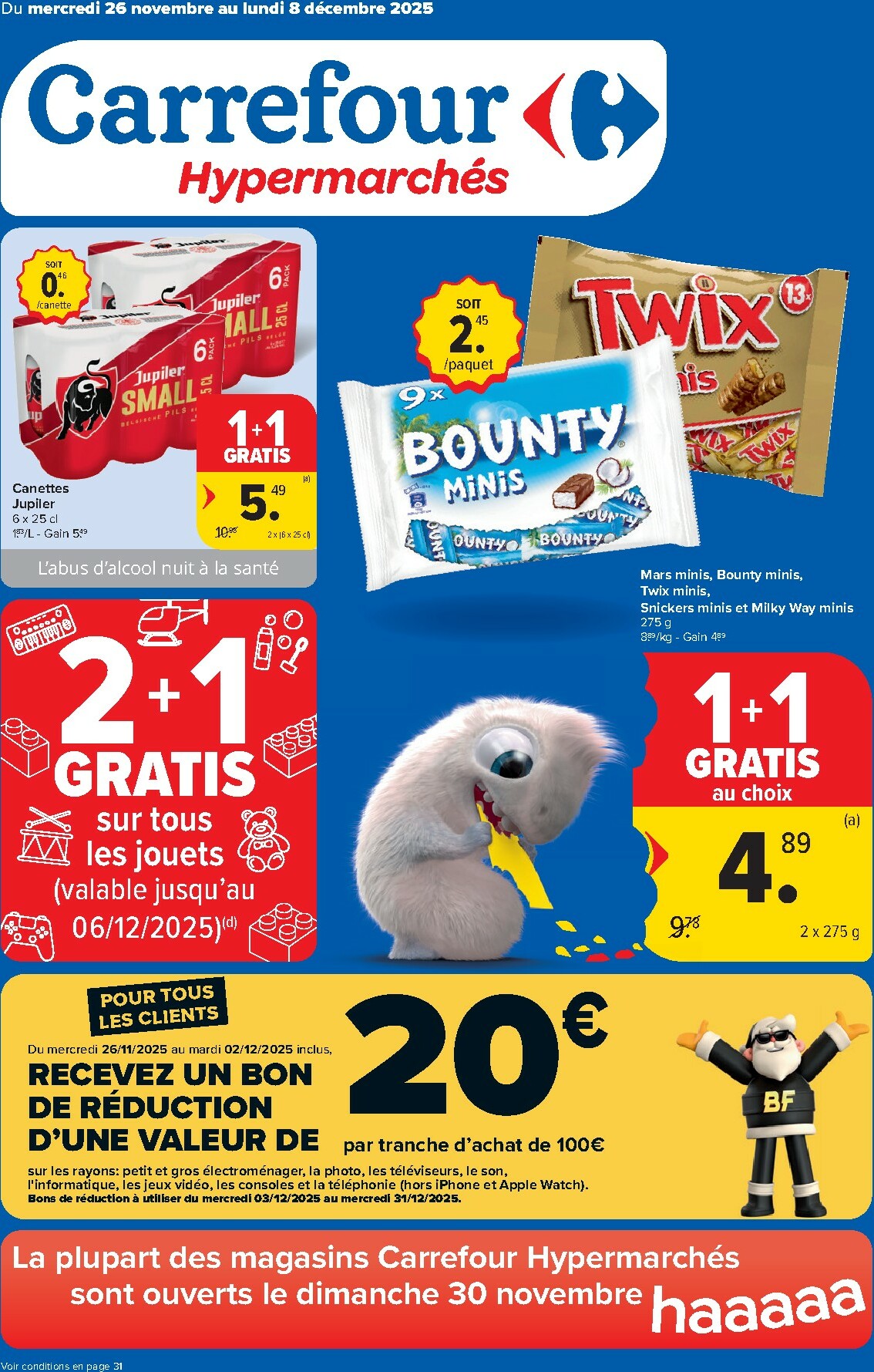 De Carrefour Hypermarchés folder geldig vanaf 26/11 t/m 08/12