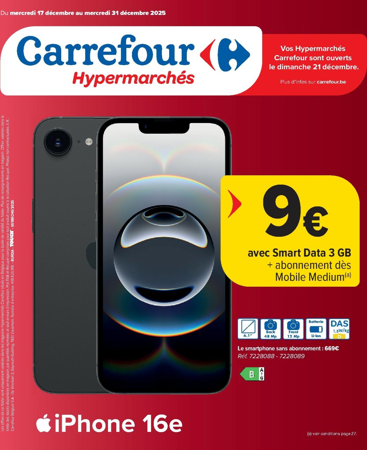 De Carrefour Hypermarchés folder geldig vanaf 17/12 t/m 31/12