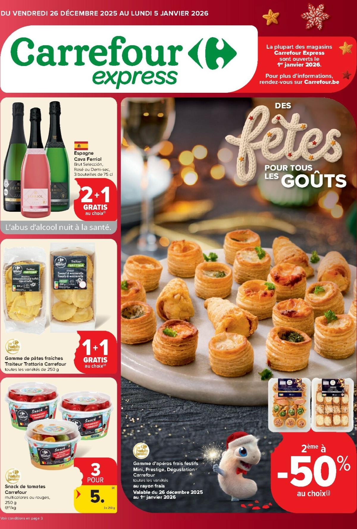 De Carrefour Express folder geldig vanaf 26/12 t/m 05/01
