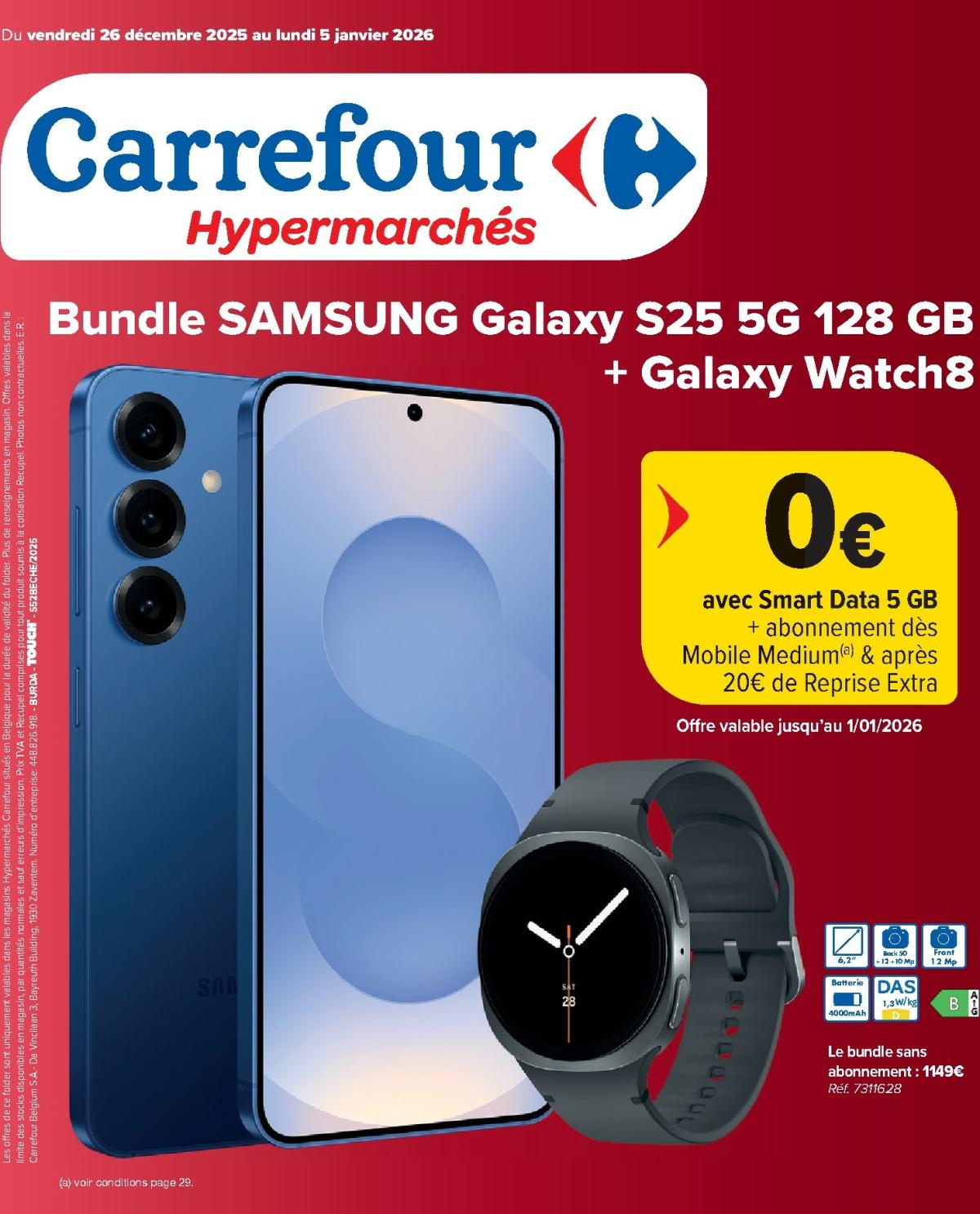 De Carrefour Hypermarchés folder geldig vanaf 26/12 t/m 05/01