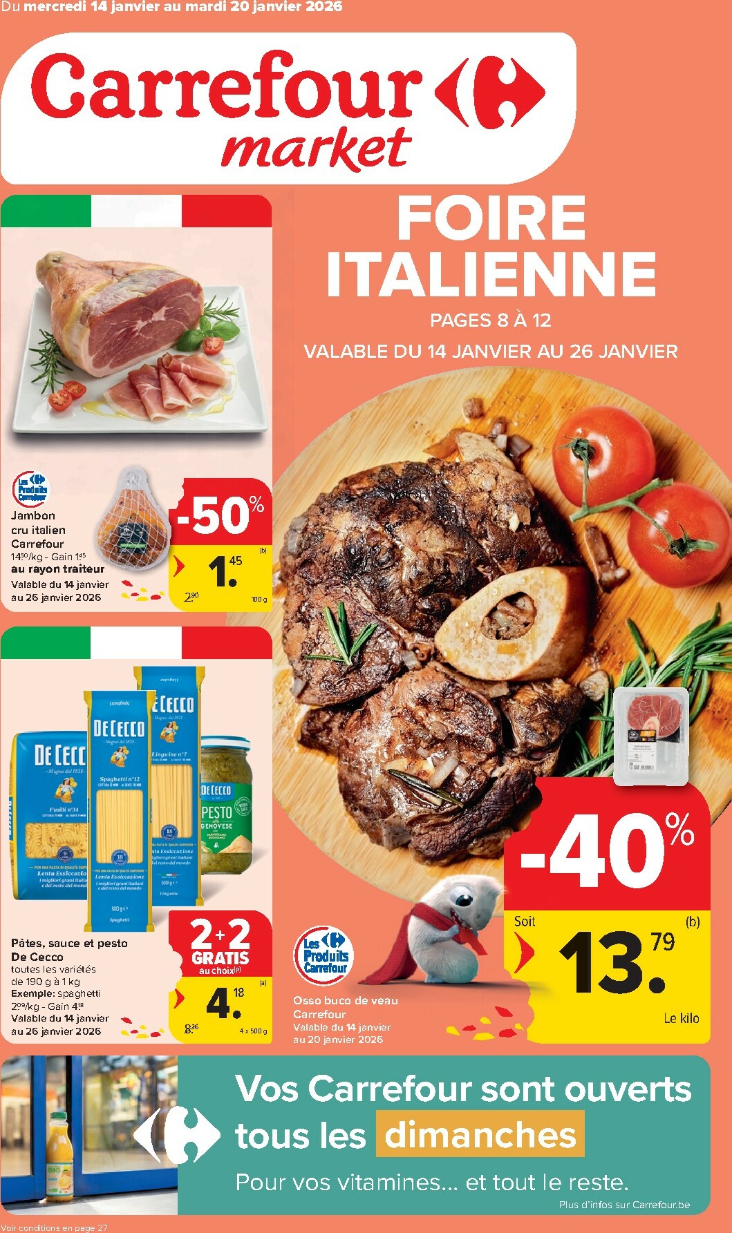 De Carrefour Market folder geldig vanaf 14/01 t/m 20/01