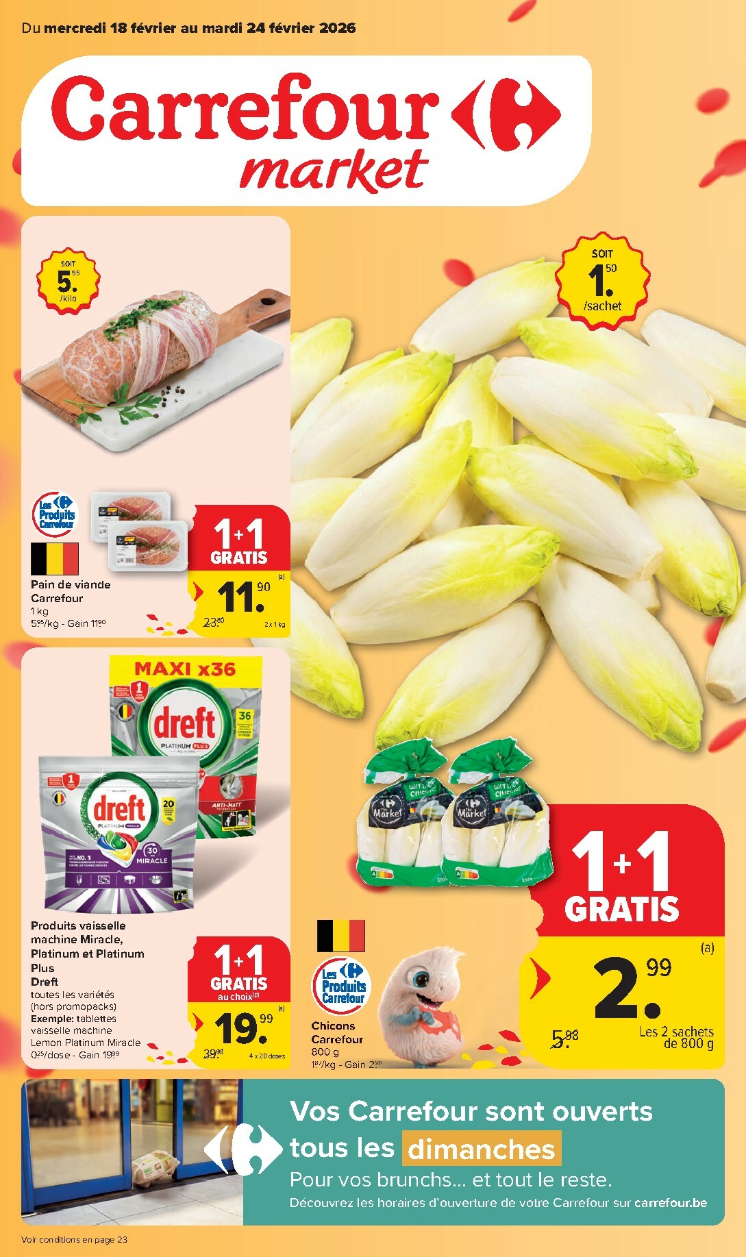 De Carrefour Market folder geldig vanaf 18/02/2026 t/m 24/02/2026