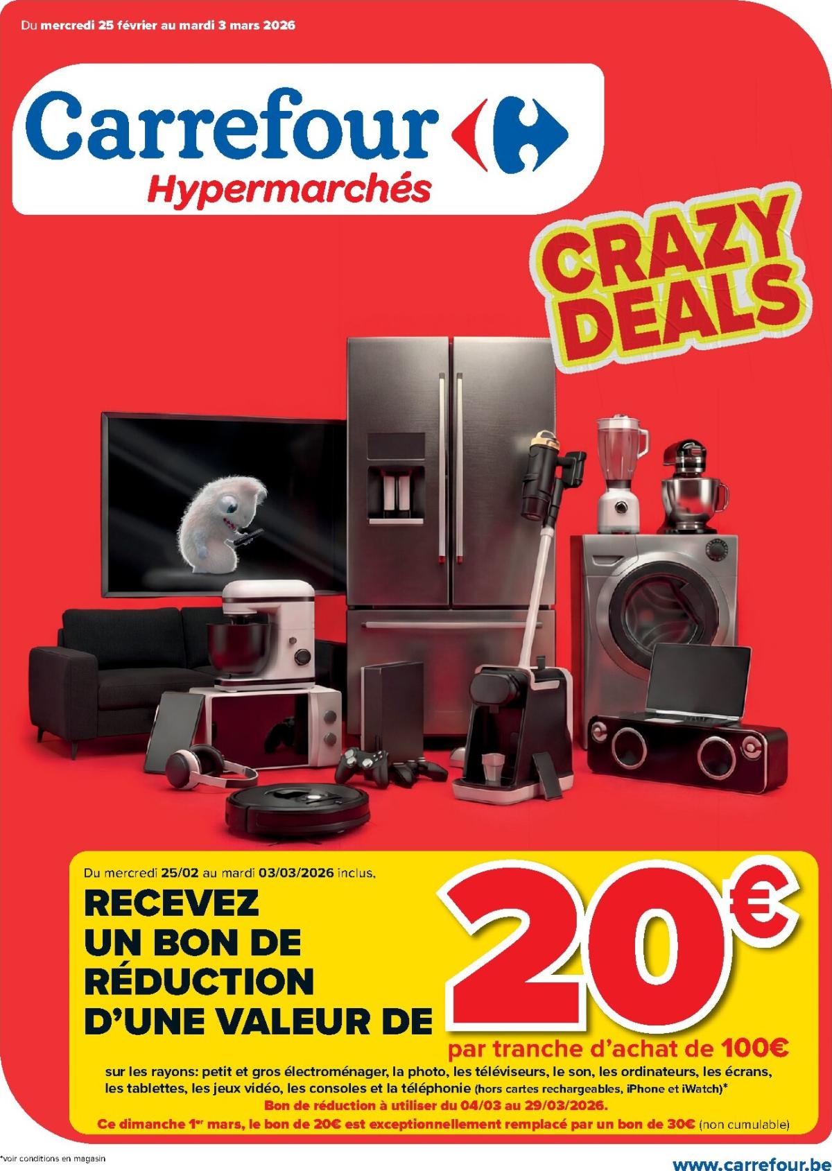 De Carrefour Hypermarchés - Crazy Deals folder geldig vanaf 25/02/2026 t/m 03/03/2026
