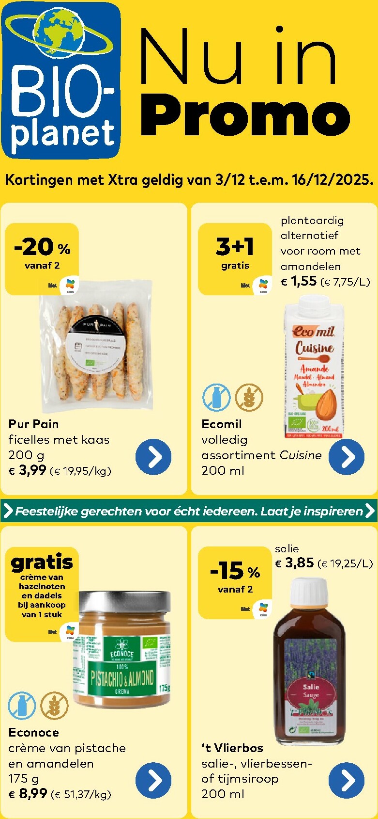 De Bio-Planet folder geldig vanaf 03/12 t/m 16/12