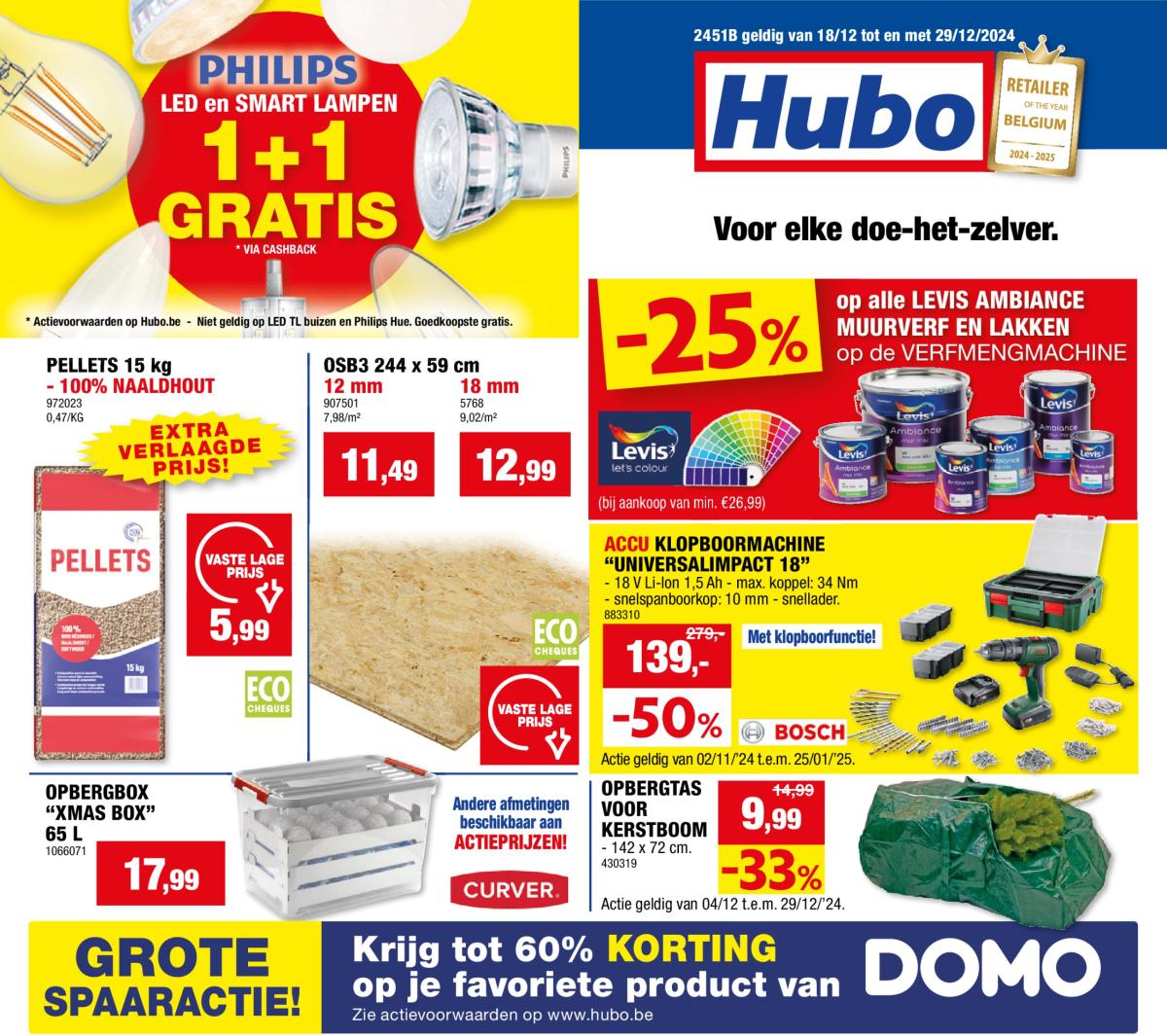 Hubo folder geldig vanaf 18/12 - 29/12