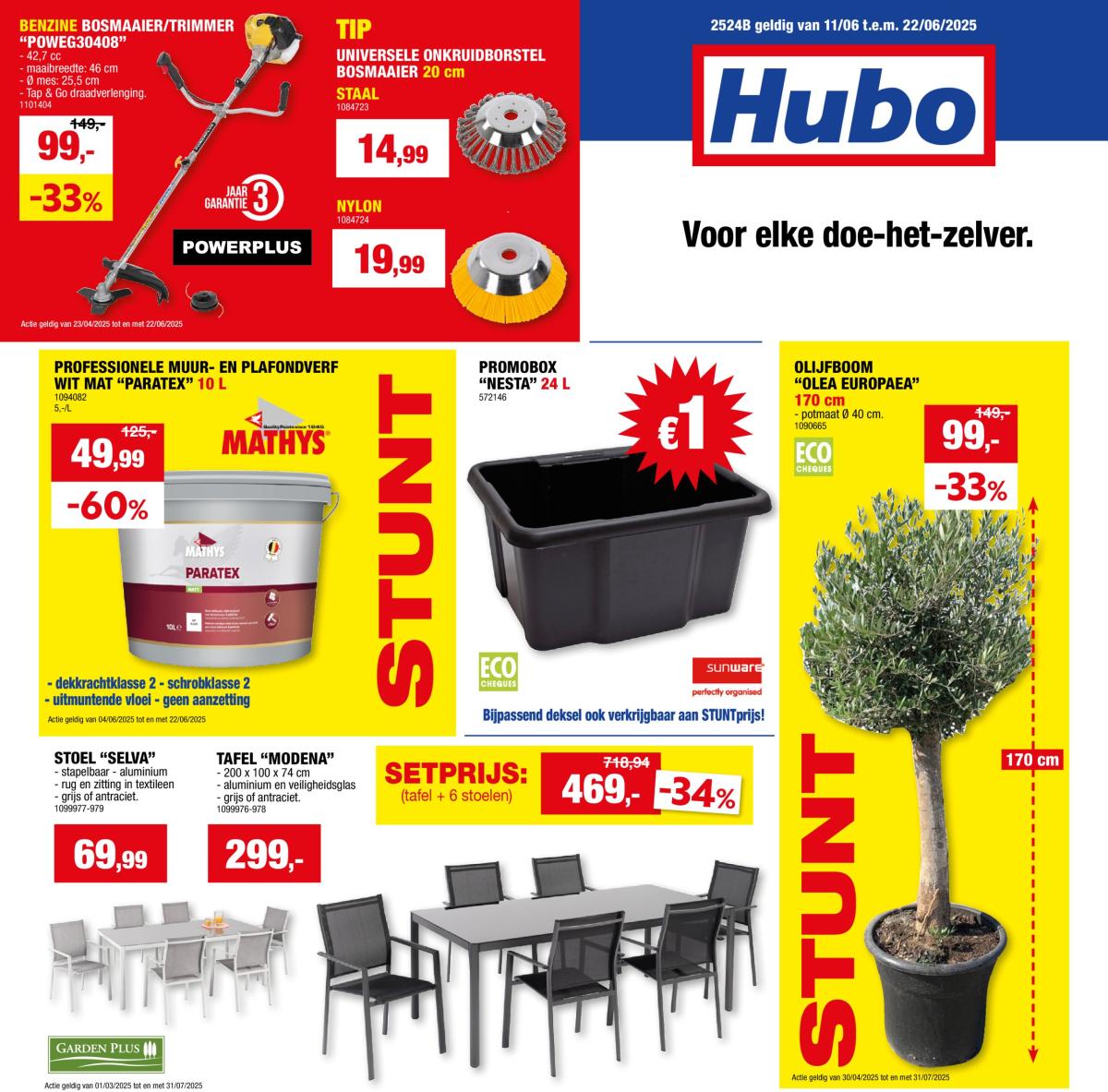 Hubo folder geldig vanaf 11/06 - 22/06
