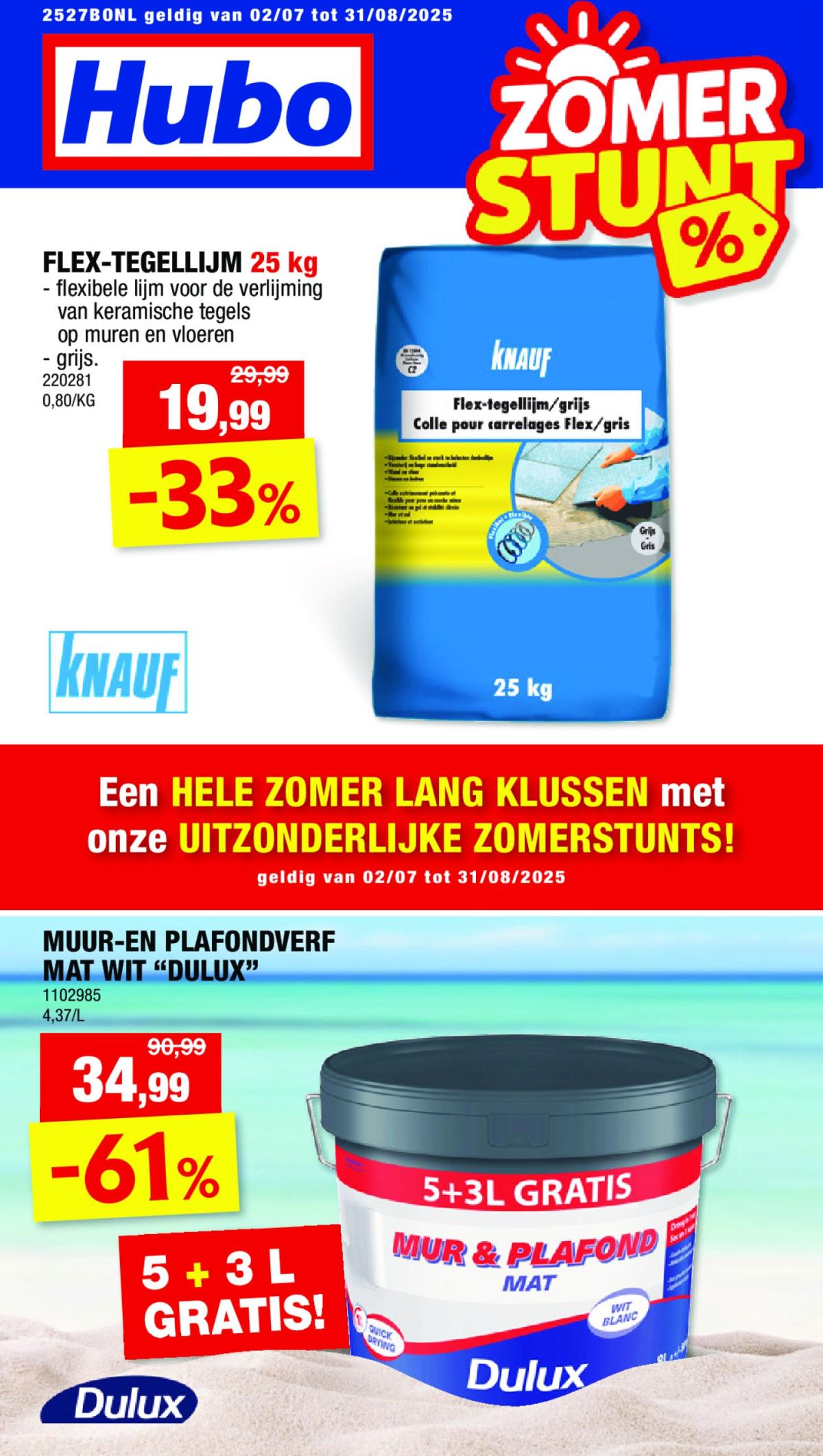 Hubo - Zomer Stunt folder geldig vanaf 02/07 - 31/08