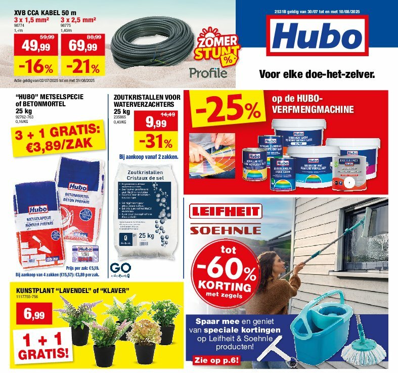 Hubo folder geldig vanaf 30/07 - 10/08