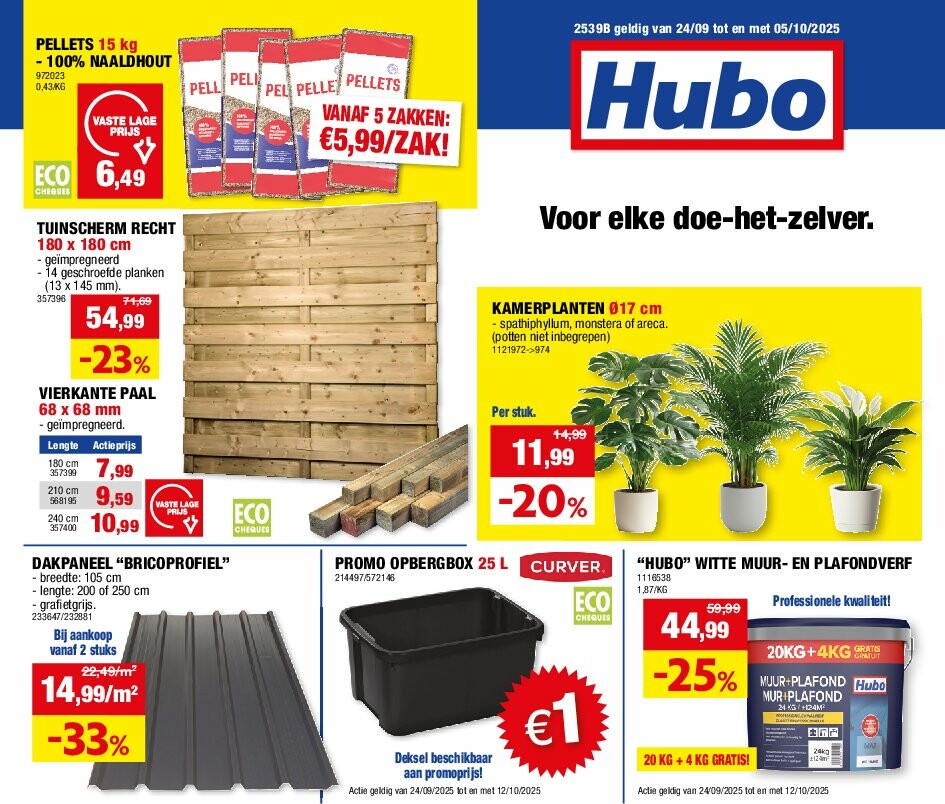 Hubo folder geldig vanaf 24/09 - 05/10