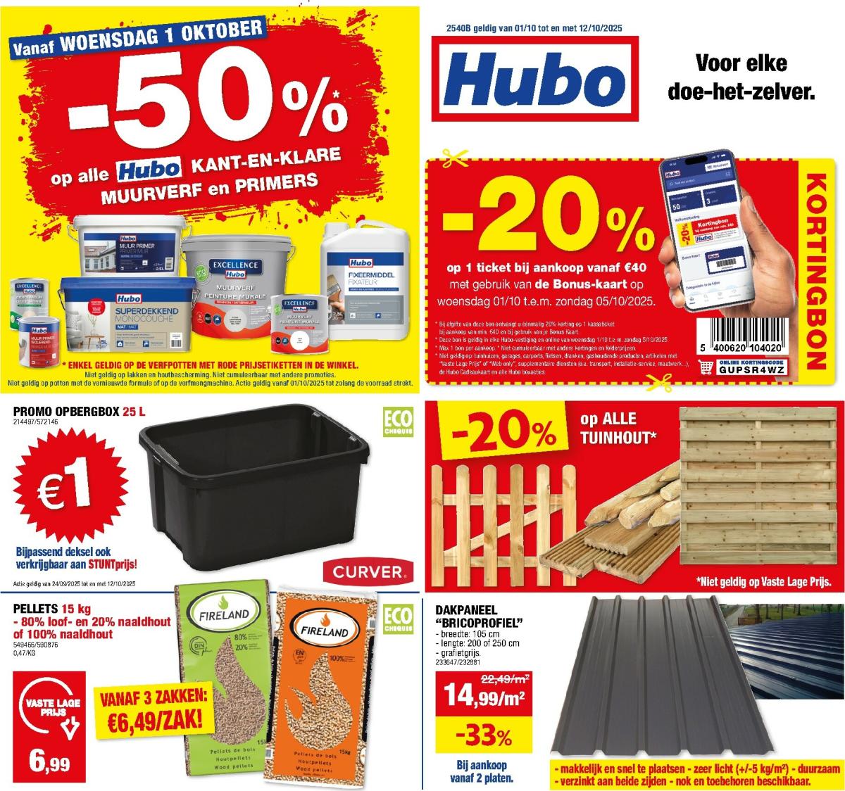 Hubo folder geldig vanaf 01/10 - 12/10