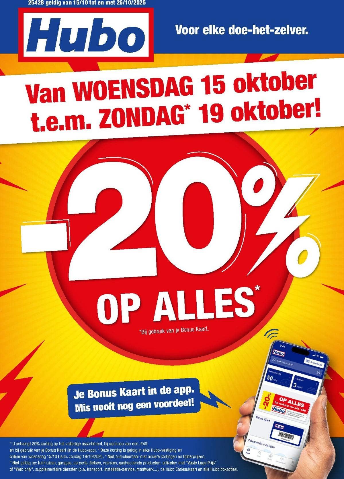 Hubo folder geldig vanaf 15/10 - 26/10