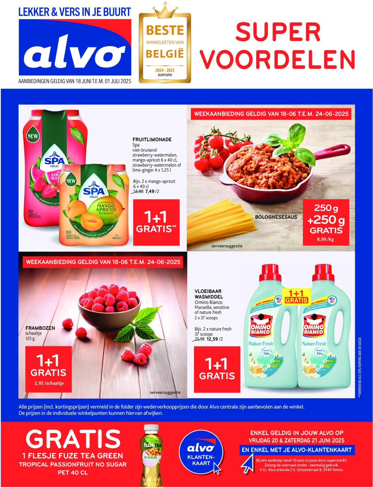 Alvo folder geldig vanaf 18/06 - 01/07