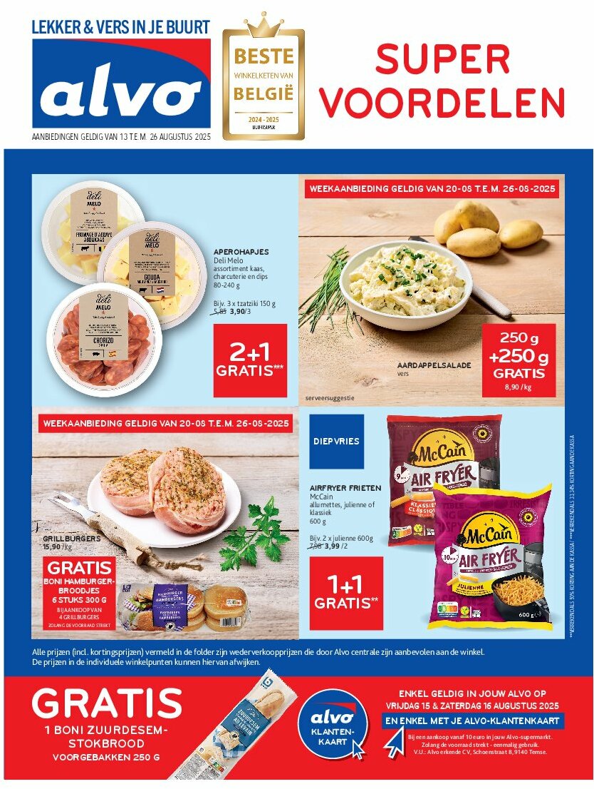 Alvo folder geldig vanaf 13/08 - 26/08