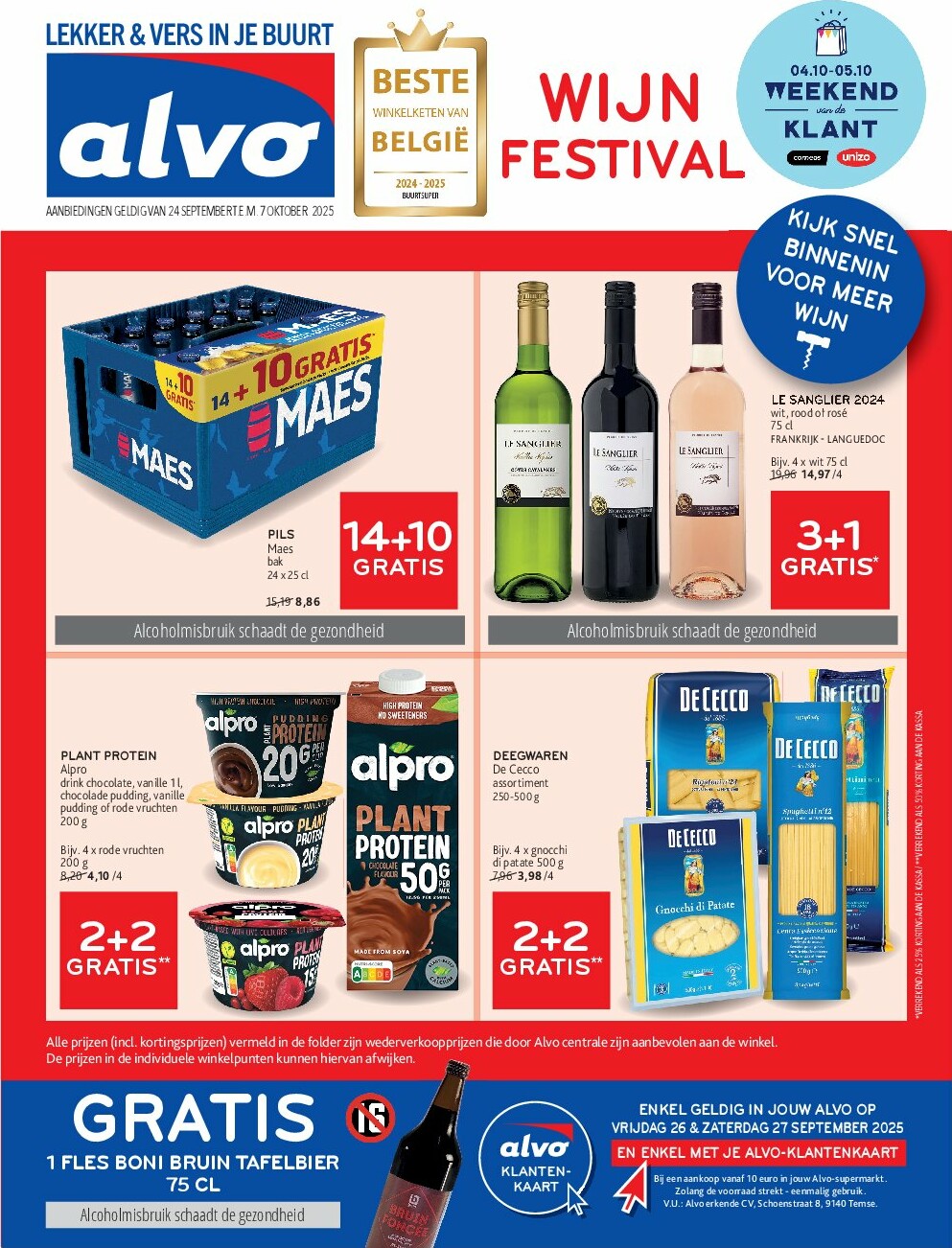 Alvo folder geldig vanaf 24/09 - 07/10