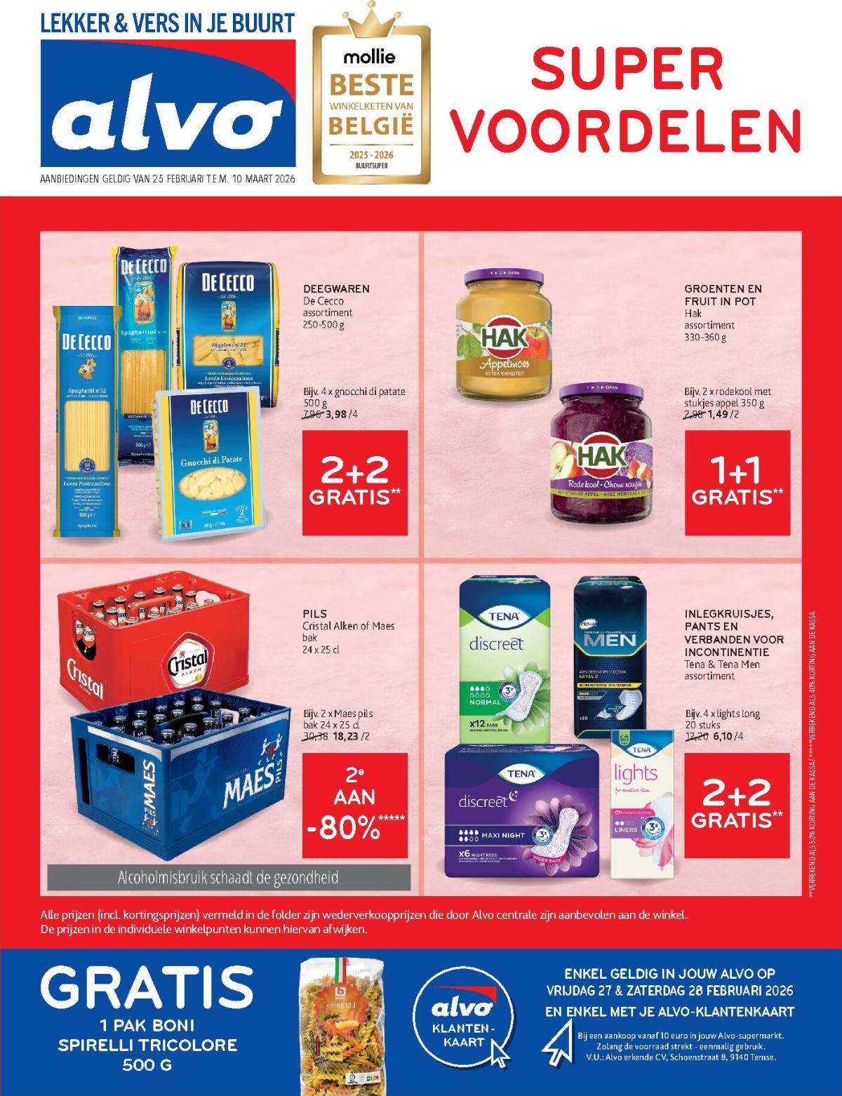 De Alvo folder geldig vanaf 25/02/2026 t/m 10/03/2026