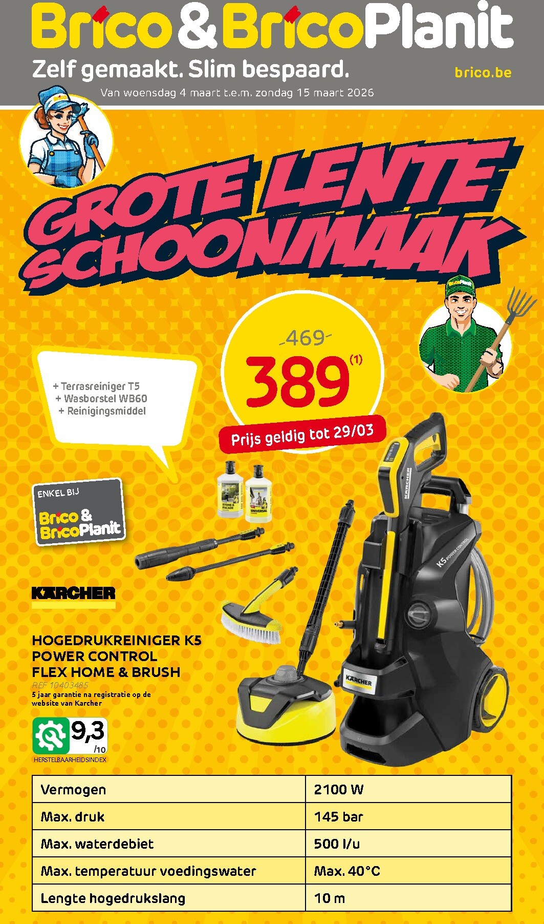 De Brico - Lente Schoonmaak folder geldig vanaf 04/03/2026 t/m 15/03/2026