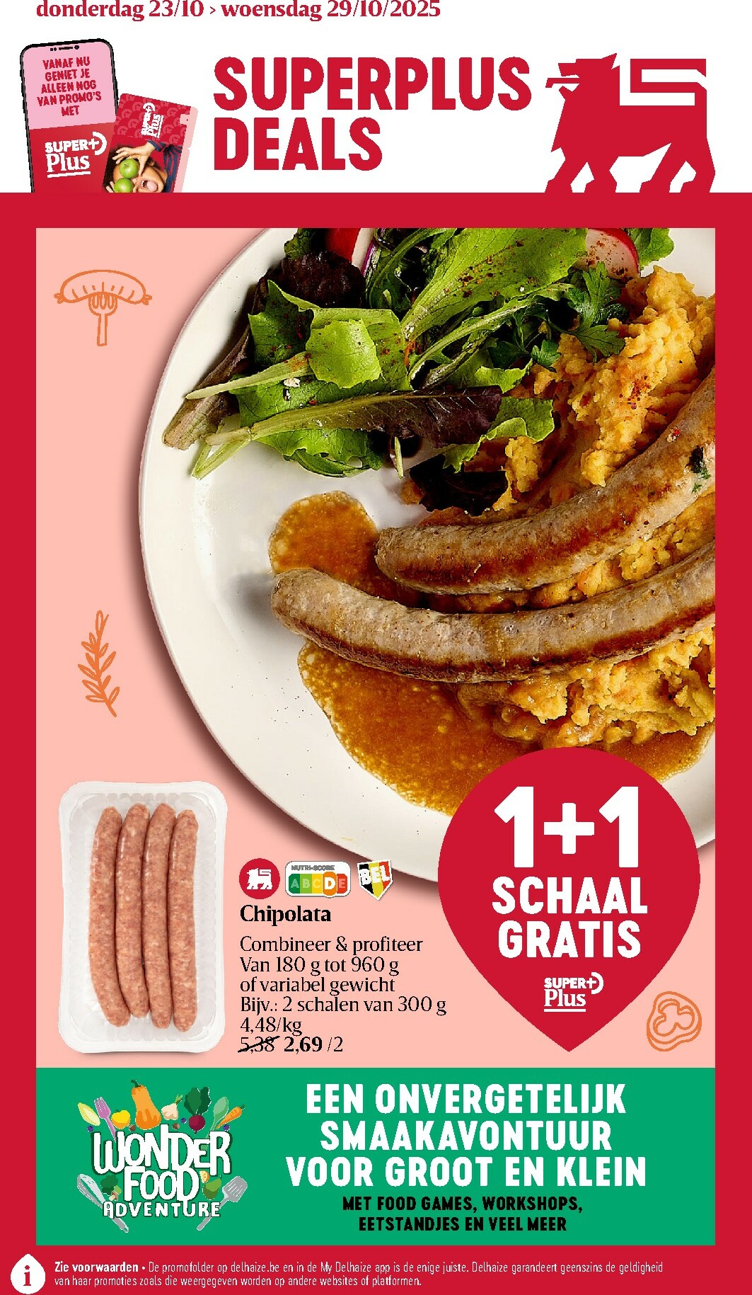 De Delhaize folder geldig vanaf 23/10 t/m 29/10