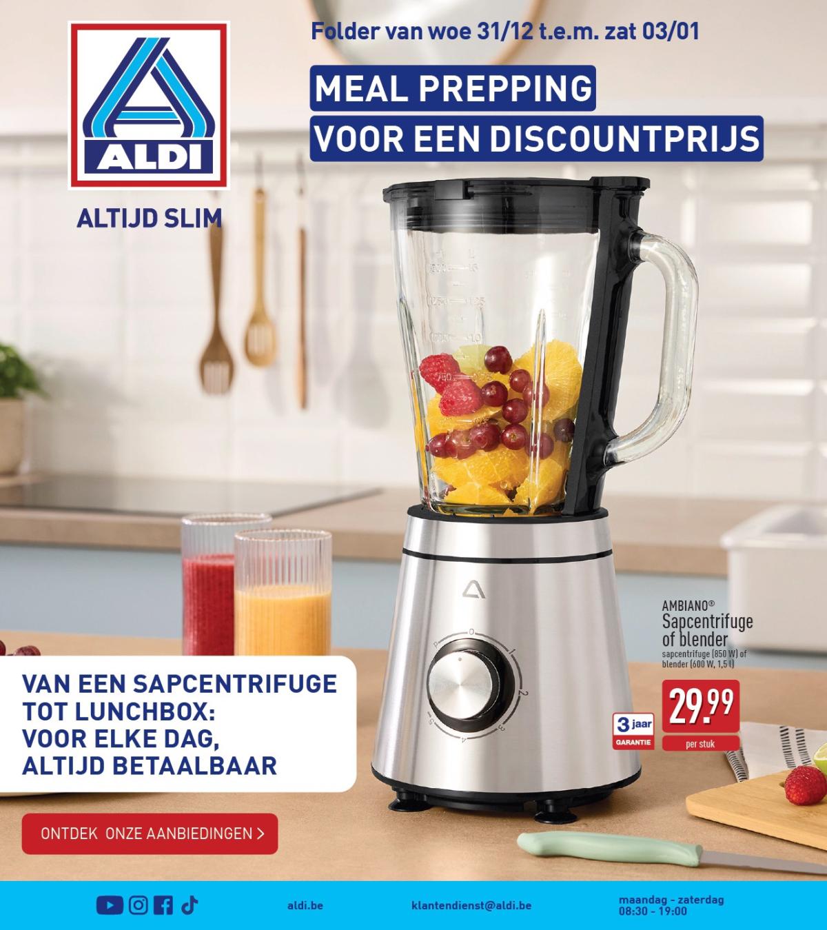 De ALDI - Meal prepping voor een discountprijs folder geldig vanaf 31/12 t/m 03/01