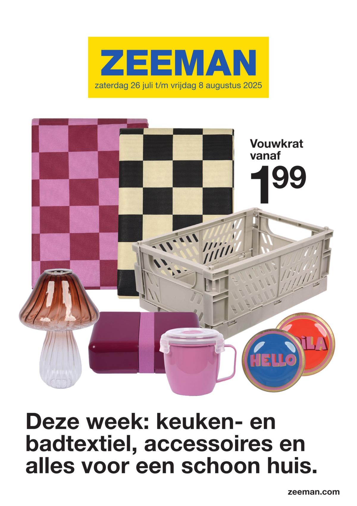 Zeeman folder geldig vanaf 26/07 - 08/08