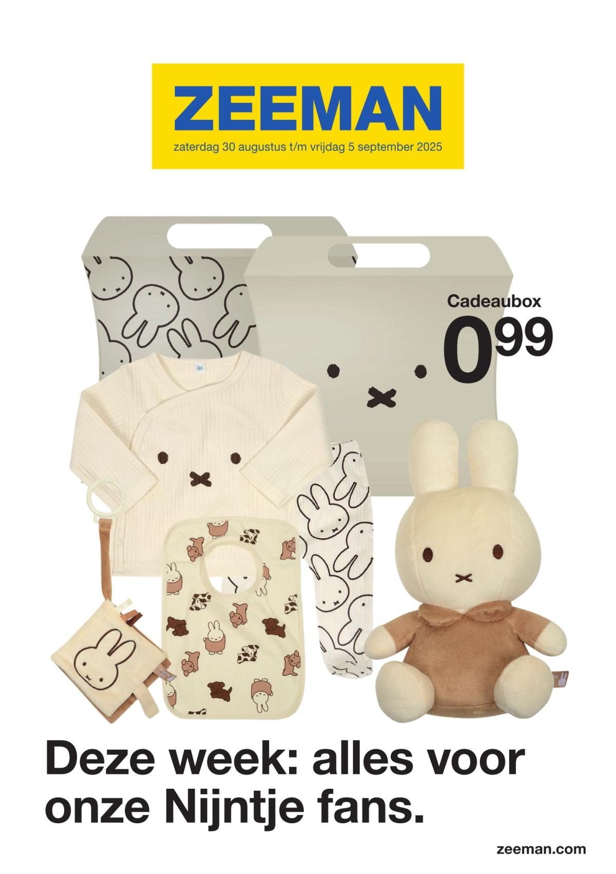 Zeeman - Nijntje folder geldig vanaf 30/08 - 05/09