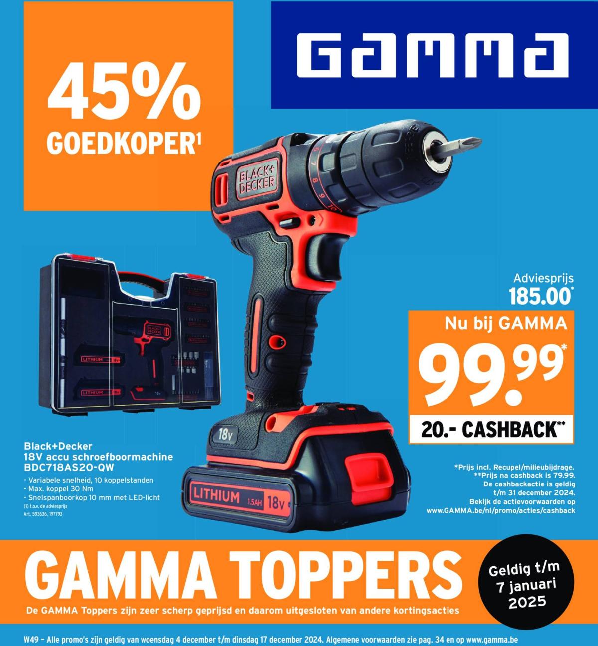 Gamma folder geldig vanaf 04/12 - 17/12