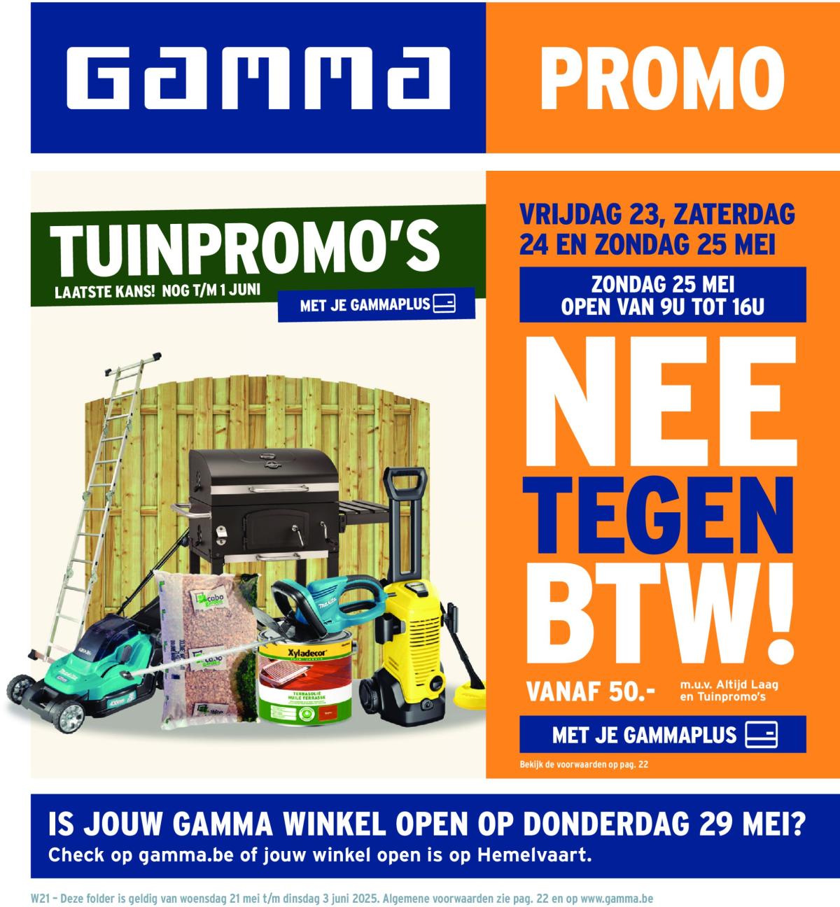 Gamma folder geldig vanaf 21/05 - 03/06