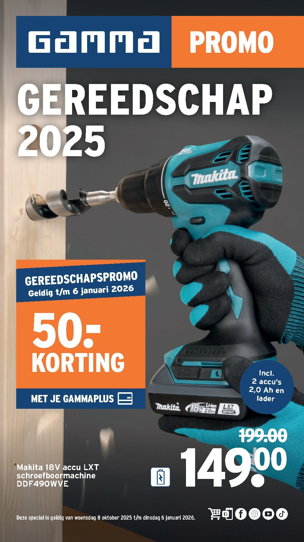 De Gamma - Gereedschapsspecial folder geldig vanaf 08/10 t/m 06/01