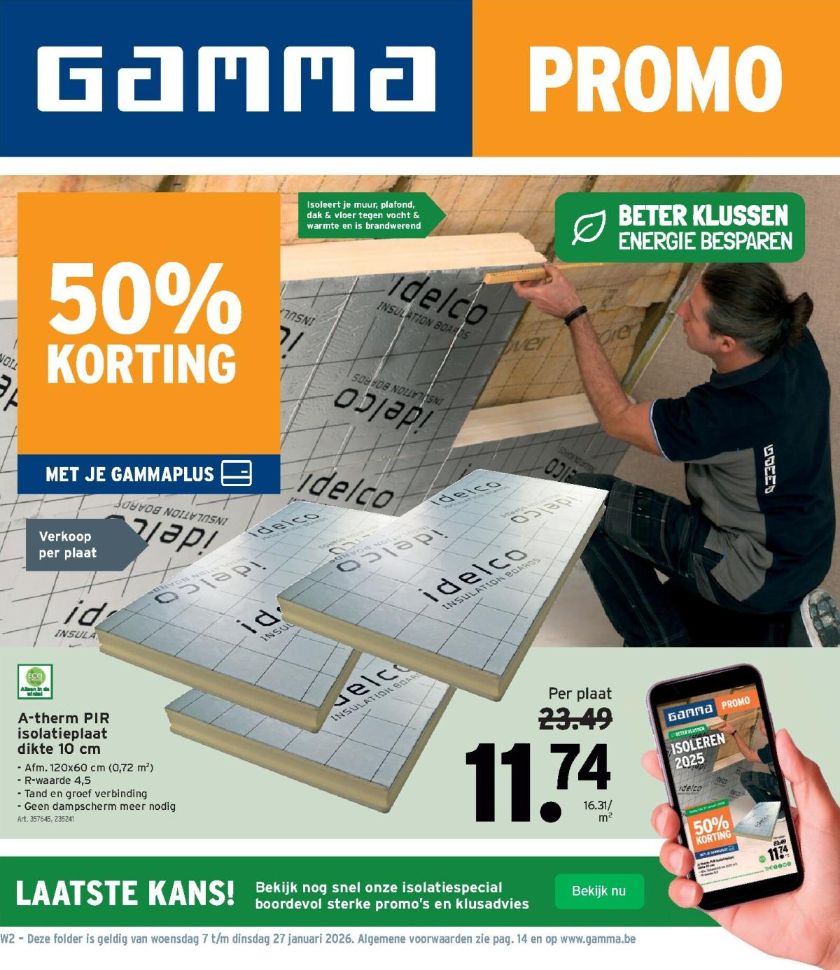 De Gamma folder geldig vanaf 07/01 t/m 27/01