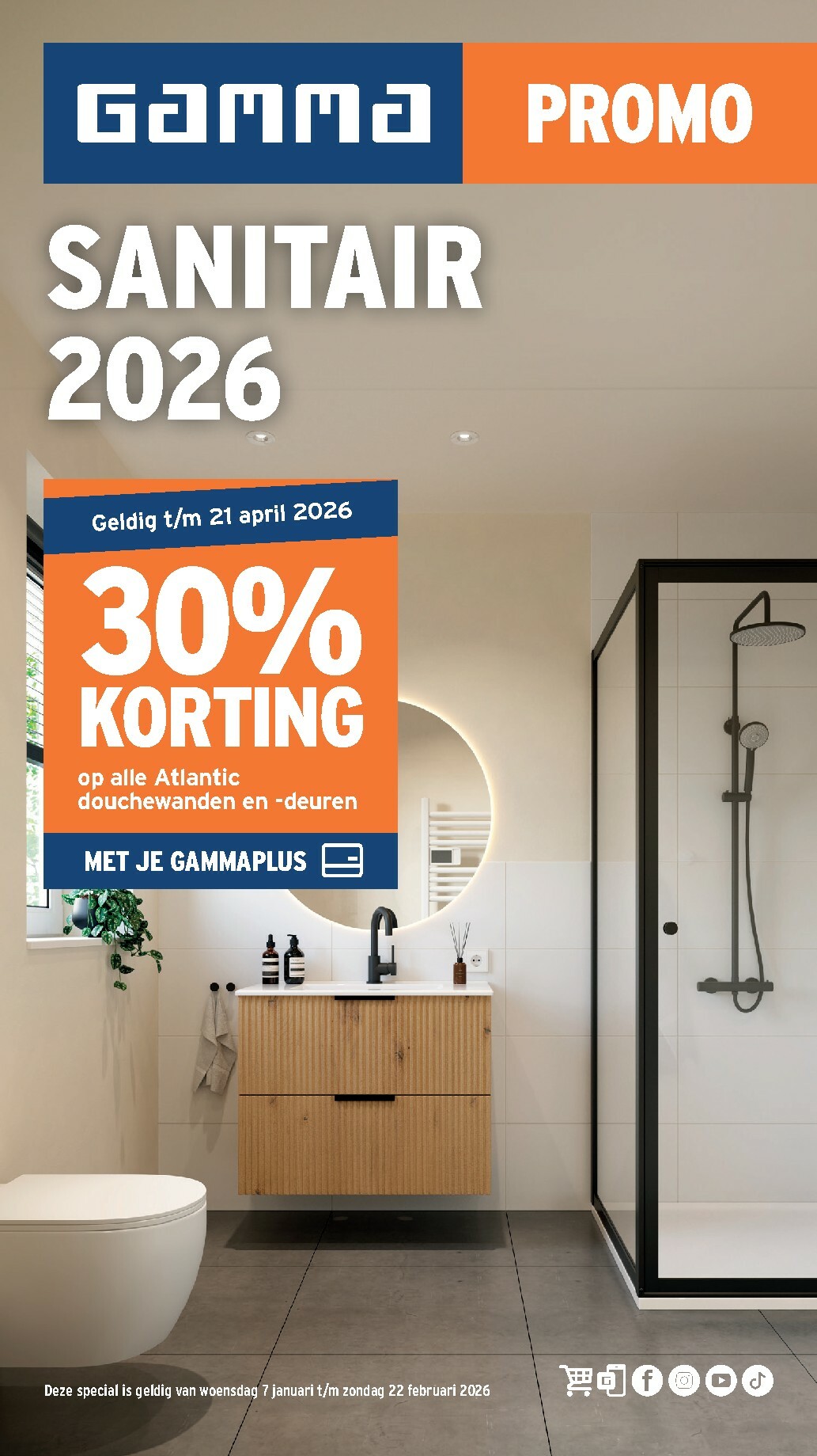 De Gamma - Sanitairspecial folder geldig vanaf 07/01 t/m 22/02