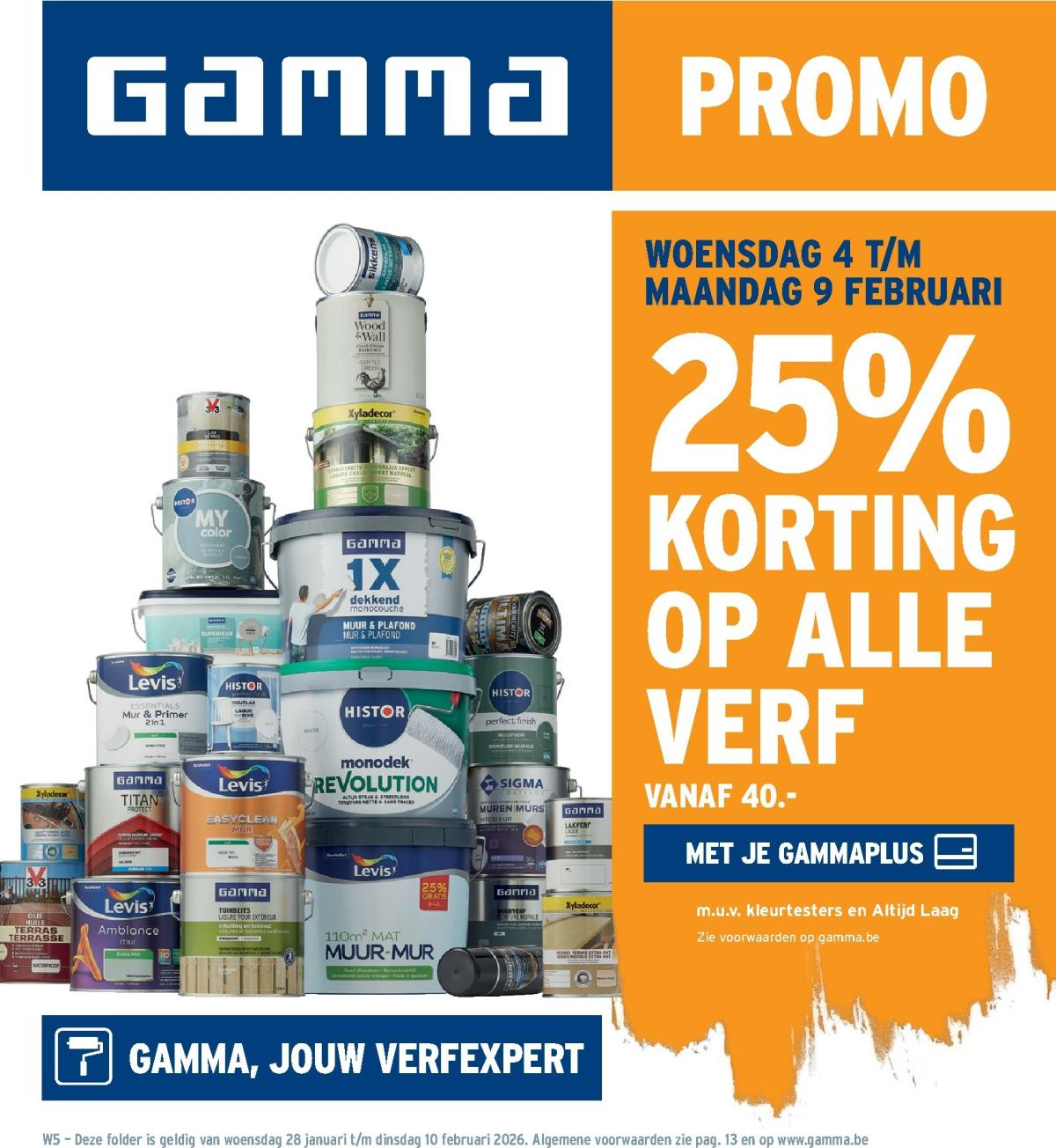 De Gamma folder geldig vanaf 28/01/2026 t/m 10/02/2026