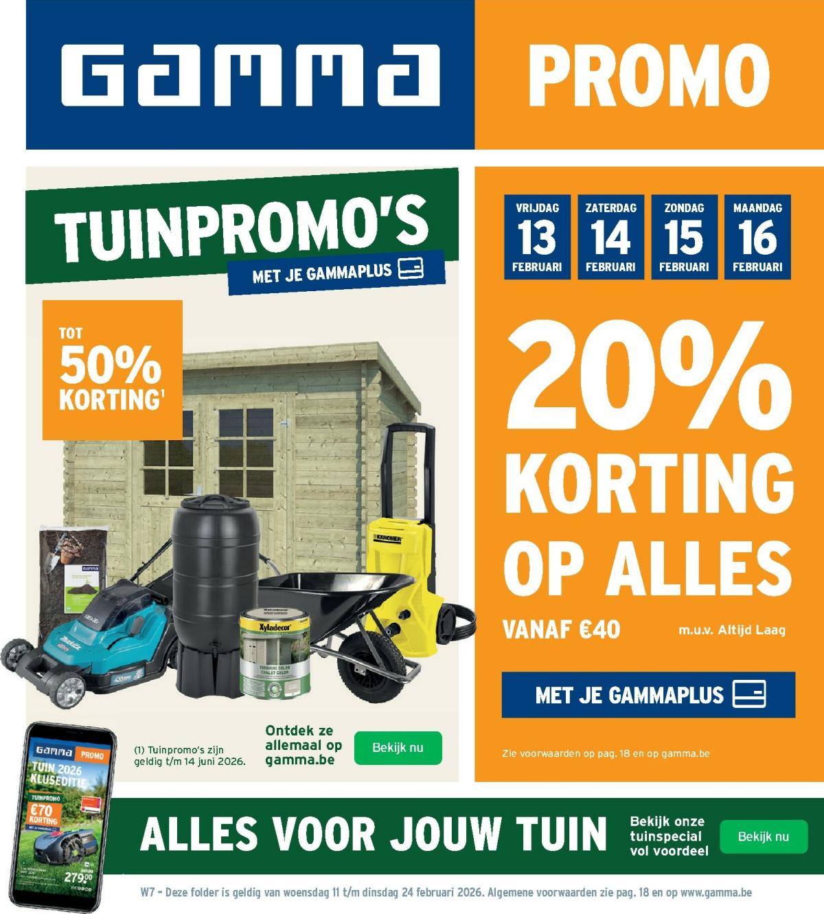 De Gamma folder geldig vanaf 11/02/2026 t/m 24/02/2026