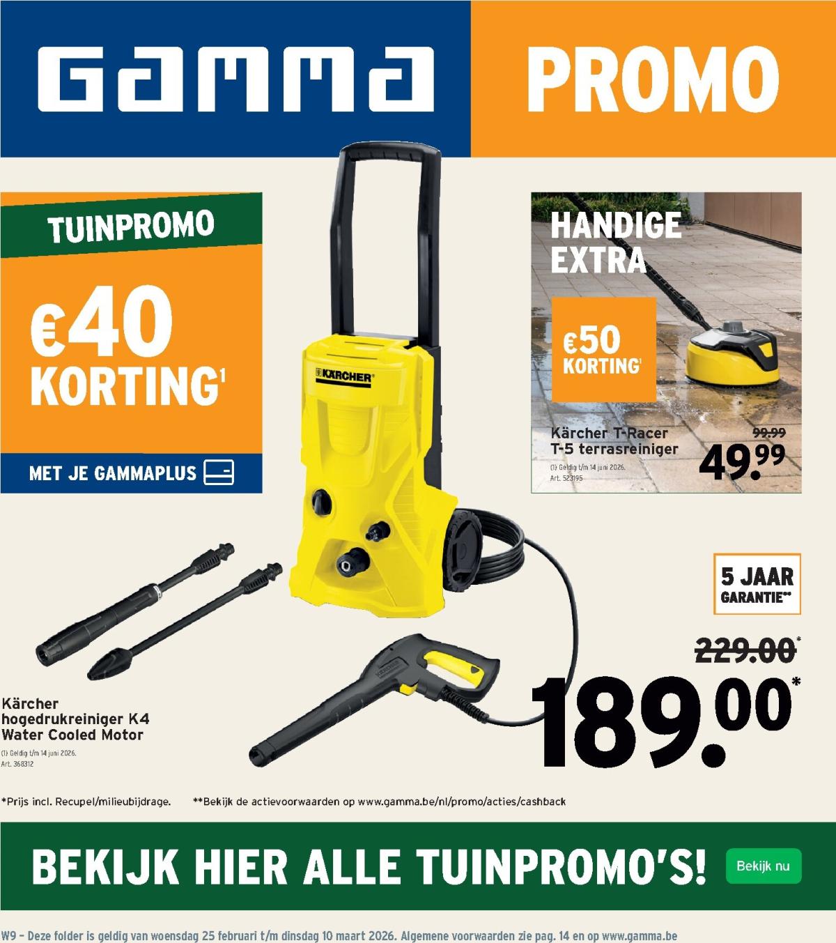 De Gamma folder geldig vanaf 25/02/2026 t/m 10/03/2026