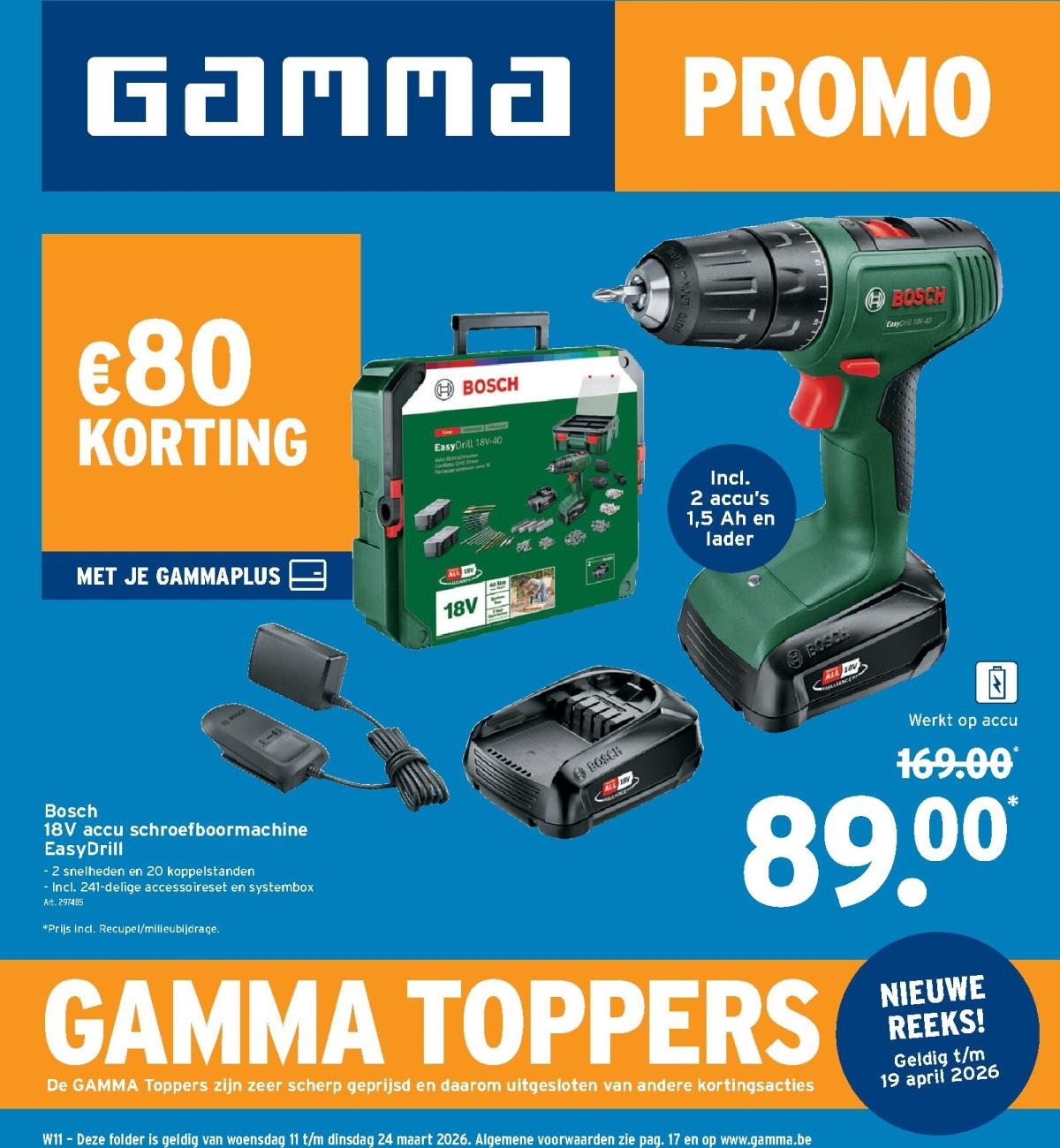 De Gamma folder geldig vanaf 11/03/2026 t/m 24/03/2026