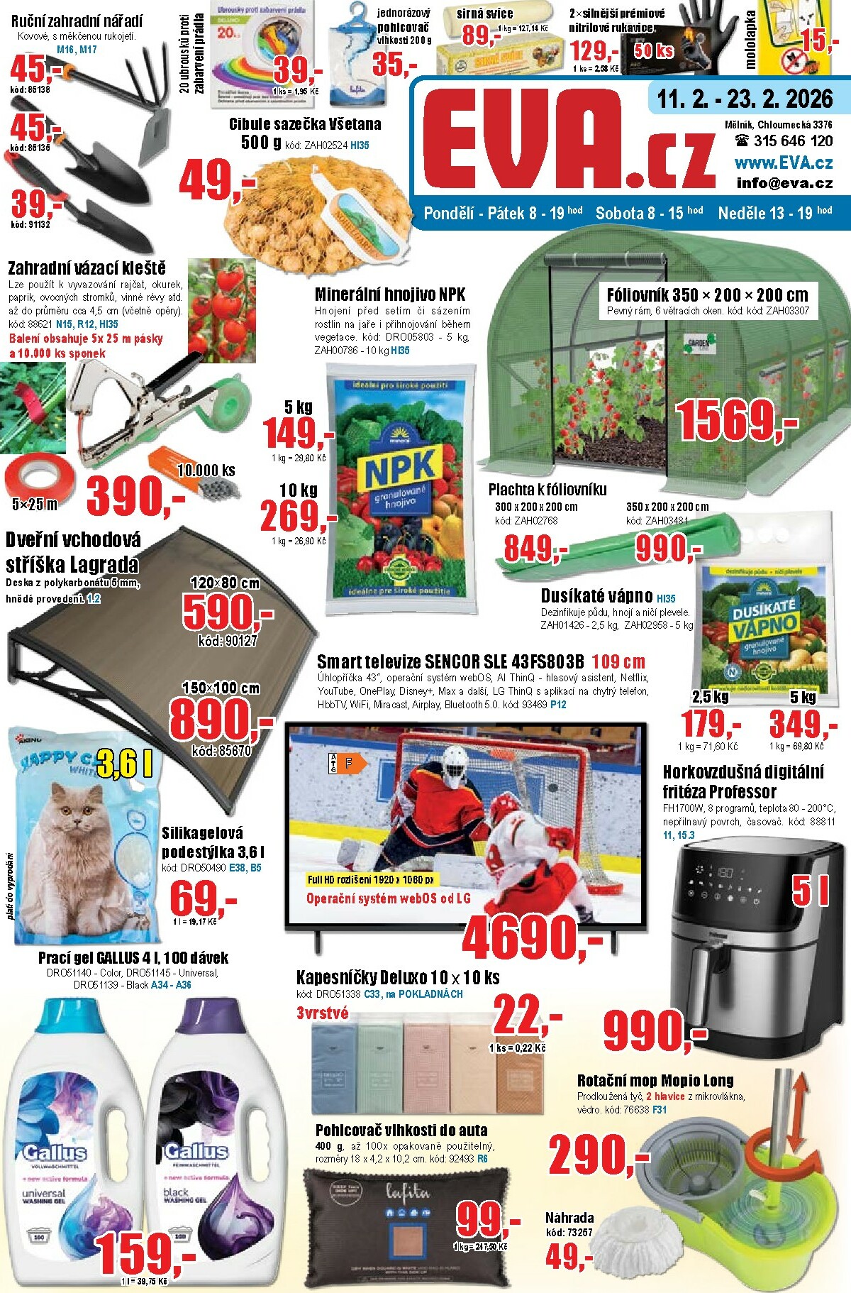 EVA.cz leták platný od středy 11.02.2026 do pondělí 23.02.2026